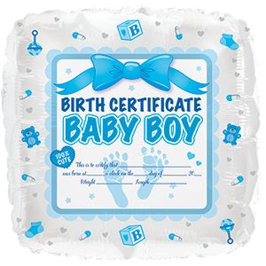 Birth Certificate Balloons