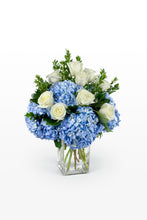 Load image into Gallery viewer, Blue Hydrangeas &amp; White Roses
